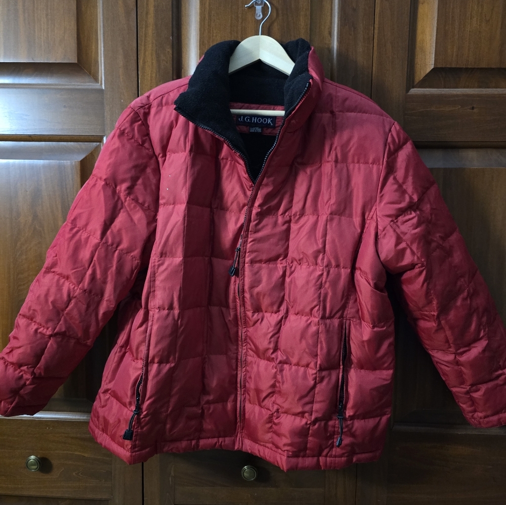 Red Quilted "Puffer" Coat